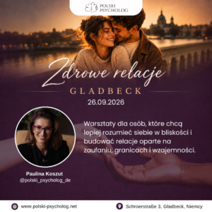 „ZDROWE RELACJE” 1- dniowe warsztaty 26.09 Gladbeck