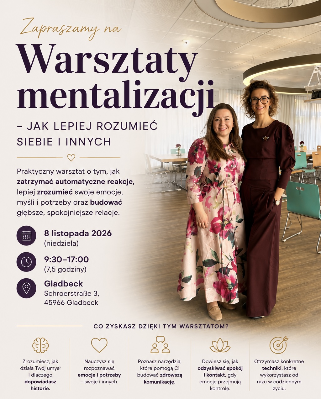 "Warsztaty mentalizacji - jak lepiej rozumieć siebie i innych 8.11 Gladbeck